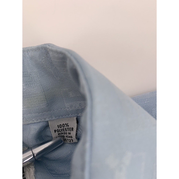 Vintage 70's Wayne Rogers Disco Polyester Shirt Size S/M - Picture 7 of 10